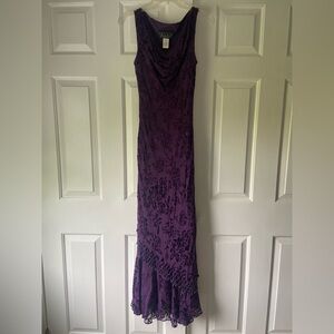Alex Evenings Floral Purple Mother of the Bride Dress